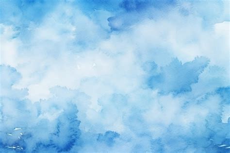 Premium Photo Hand Painted Blue Watercolor Background