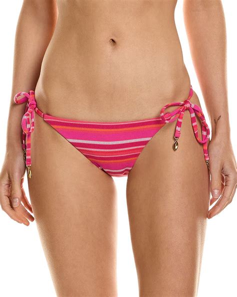 Trina Turk Womens Marai Tie Side String Bikini Bottom Pink