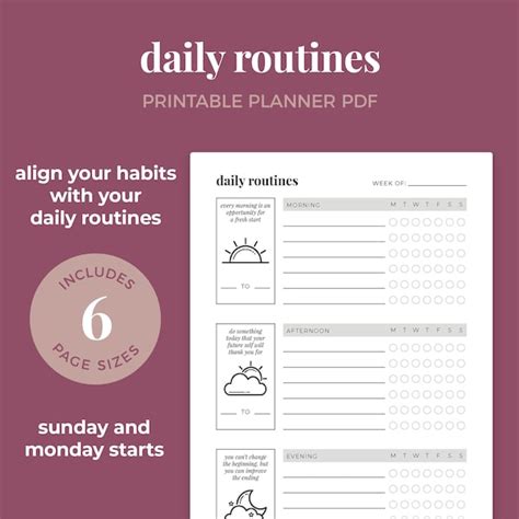 Printable Circle Habit Tracker With Rainbow Colours Horizontal Layout