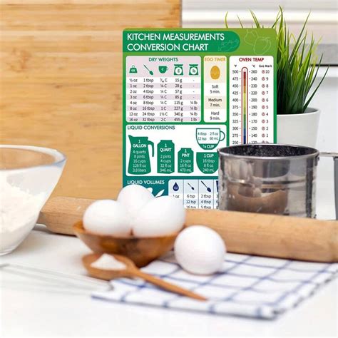 1pc Kitchen Conversion Chart Magnet Imperial And Metric To Standard Conversion Chart Decor