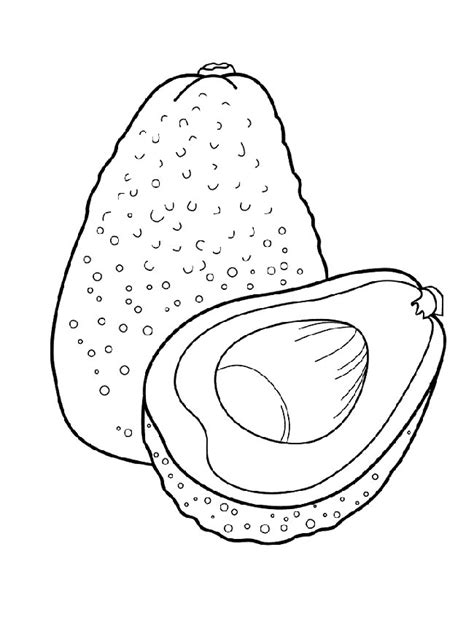 Desenhos Moldes De Abacate Para Imprimir E Colorir