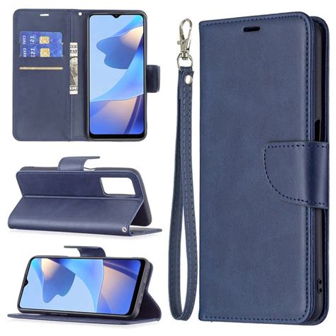 Oppo A16 A16s A54s Hoesje Mobydefend Wallet Book Case Met Koord Blauw