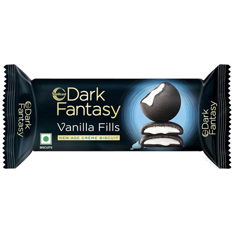 Sunfeast Dark Fantasy Vanilla Fills Crunchy Choco Cookies With Vanilla