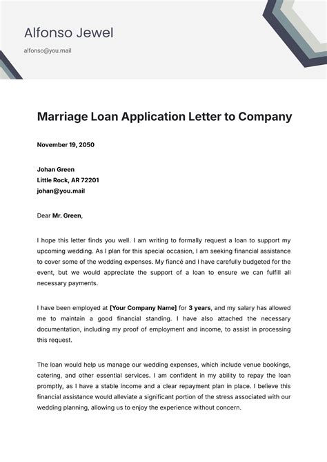 Free Loan Application Letter Templates And Examples Edit Online And Download