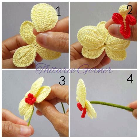 Orquídeas crochet FotoTutorial Otakulandia es