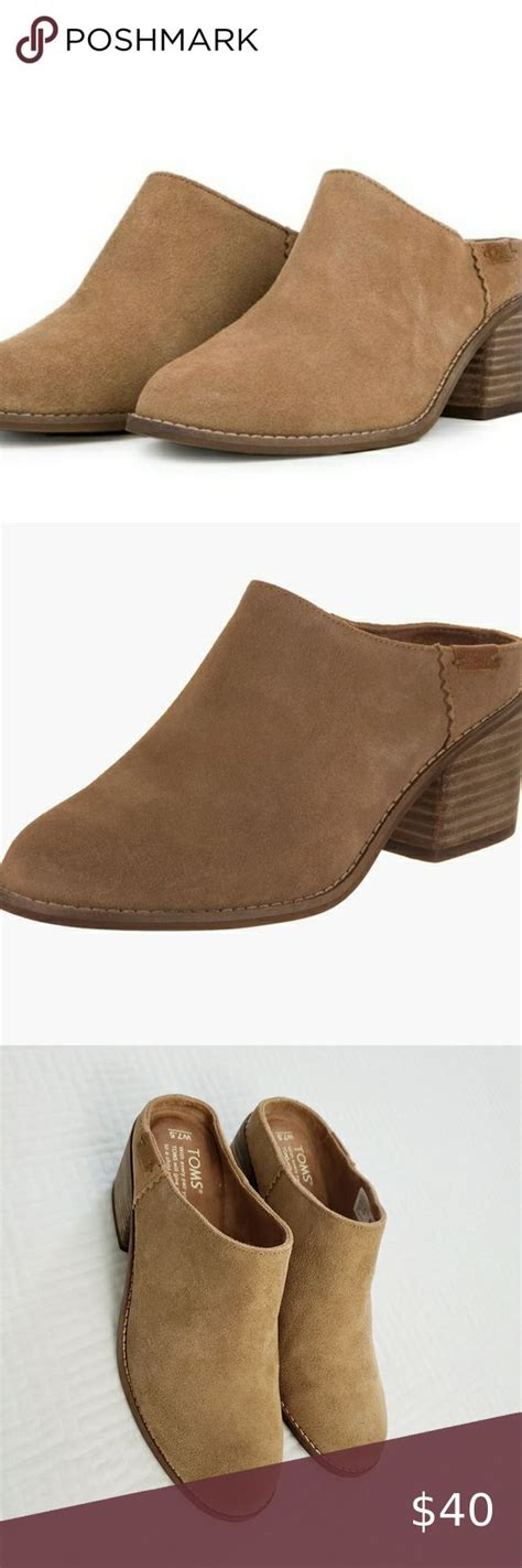 Toms Leila Toffee Suede Mules Suede Mules Heels Suede