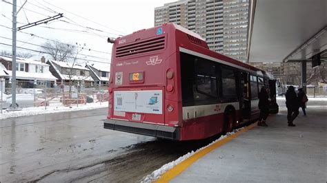 TTC 62 Mortimer Bus Ride 8424 From Main Street Stn To Broadview Stn