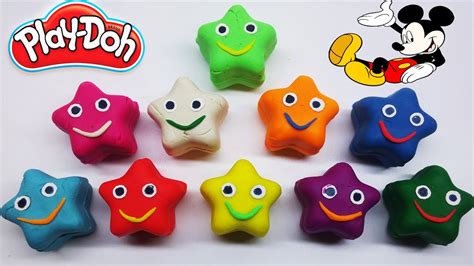 Play And Learn Colours With Play Doh Stars Smiley Face Zoo Animal Molds