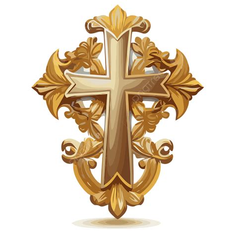 Holy Spirit Vector Png Images Religious Gold Baptism Cross 46 Off