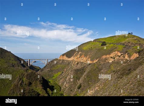 Usa California Rocky Creek Bridge Stock Photo Alamy