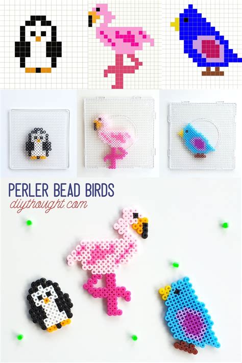 Perler Bead Birds - diy Thought