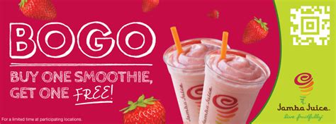 Jamba Juice Buy One Get One Free Freebies2deals