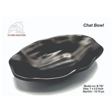 Flying Dolphin 7 X 4 5 Inch Melamine Black Chat Bowl At Rs 50 Piece In