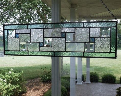 Twilight Clear Beveled Stained Glass Window Clear Stain Etsy Stained Glass Windows Stained