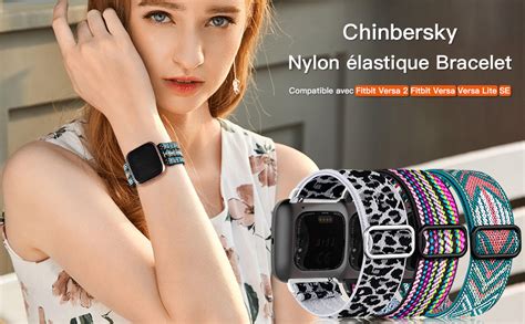 Chinbersky Pack Bracelets Compatible Avec Fitbit Versa Bracelet