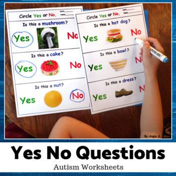 Yes No Questions Speech Therapy Worksheets With Visuals Oct Halfoffspeech