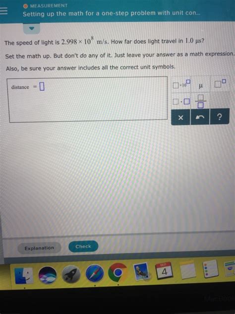 Solved The Speed Of Light Is 2998 Times 108 Ms How Far