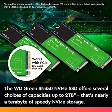 Western Digital 2TB WD Green SN350 NVMe Internal SSD Solid State Drive