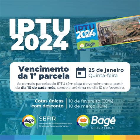 Primeira Parcela Do Iptu Vence Na Próxima Quinta Feira 25