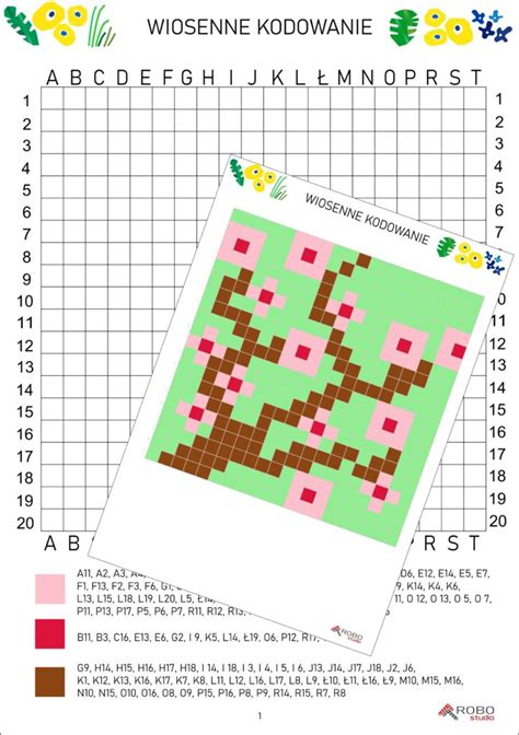 Wiosenne Kodowanie Jab O Karta Pracy Kodowanka Wiosna Wielkanoc