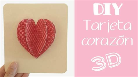 Tarjeta Para San ValentÍn En 3d ️ Fácil Diy Corazon