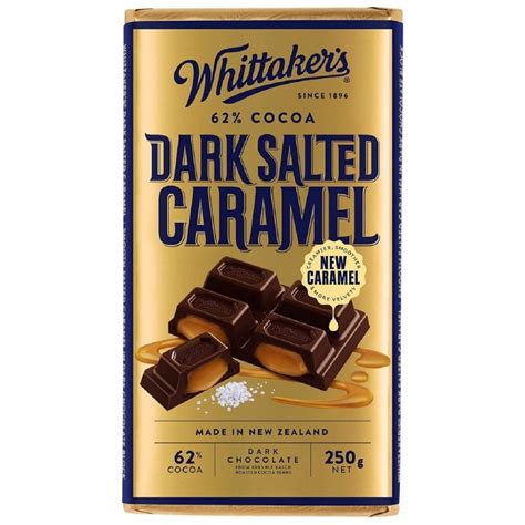 Whittaker's Dark Salted Caramel Chocolate Block 250g | BIG W