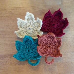 Fall Leaf Crochet Coasters - Etsy