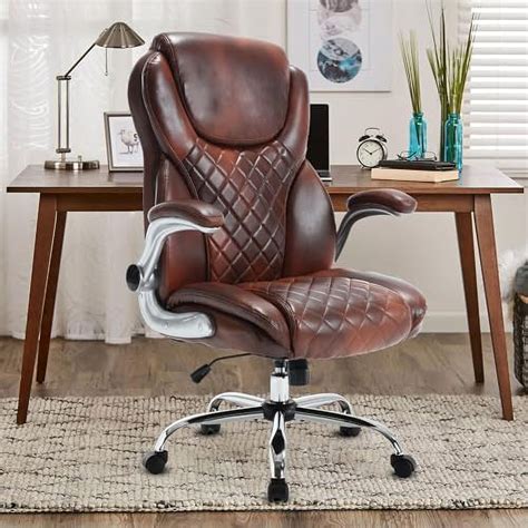 Leather Executive Office Chair High Back Ergonomic Office Desk Chairs ...