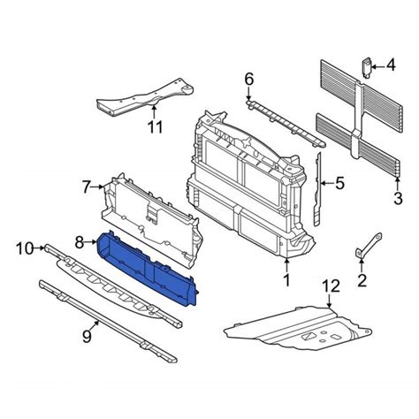 Ford OE NZ6Z8327A Front Lower Radiator Support Air Deflector