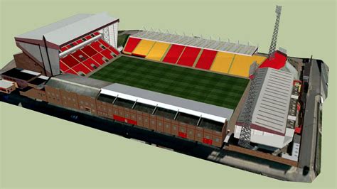 Pittodrie Stadium 3d Model