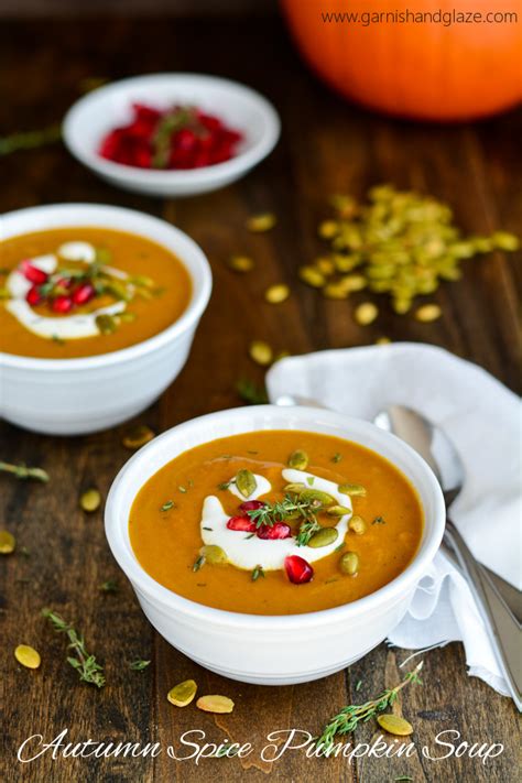 Autumn Spice Pumpkin Soup - Garnish & Glaze