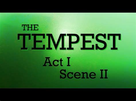 The Tempest Act 1 Scene 2 2014 YouTube