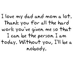 Thanks Mom And Dad Quotes. QuotesGram