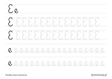 E Nauka Pisania Dla Dzieci Du A Czcionka