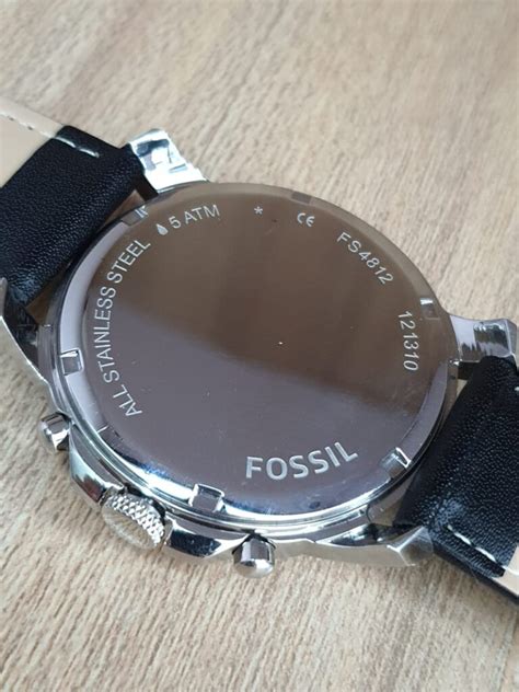 Fossil Mens Chronograph Leather Strap Black Dial Watch Fs4812 Royalwristpk