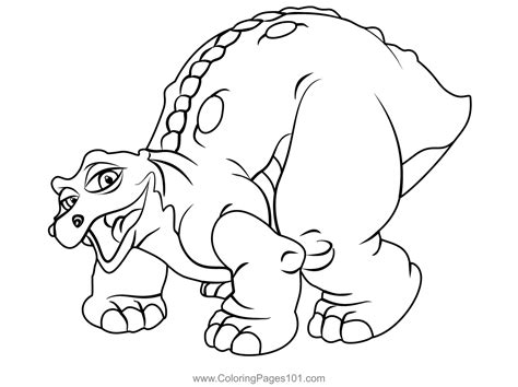 Spike From The Land Before Time Coloring Page for Kids - Free The Land ...