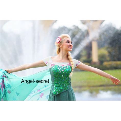 Cl Adult Frozen Fever Queen Elsa Cosplay Costume Dress Cloak Cape