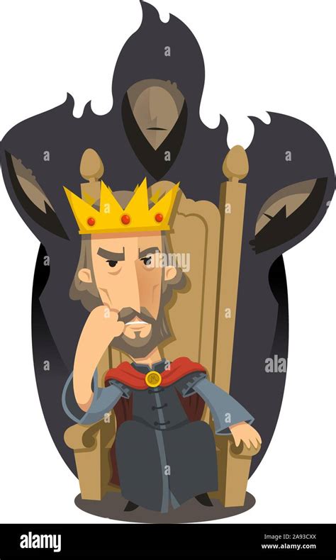 Macbeth En Su Trono Cartoon Ilustraci N Vectorial Imagen Vector De