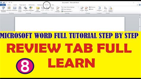 How To Use Review Tab In MS Word Microsoft Word Review Tab MS Word