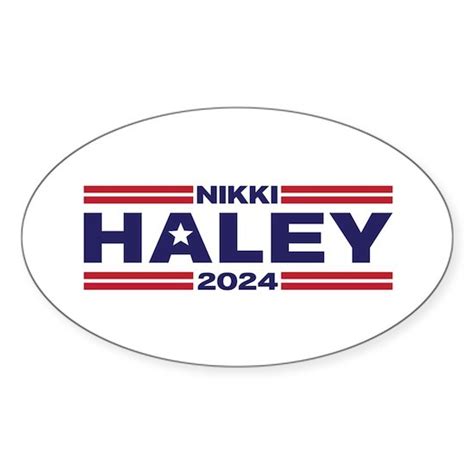 Nikki Haley 2024 Sticker (Oval) Nikki Haley 2024 Sticker | CafePress