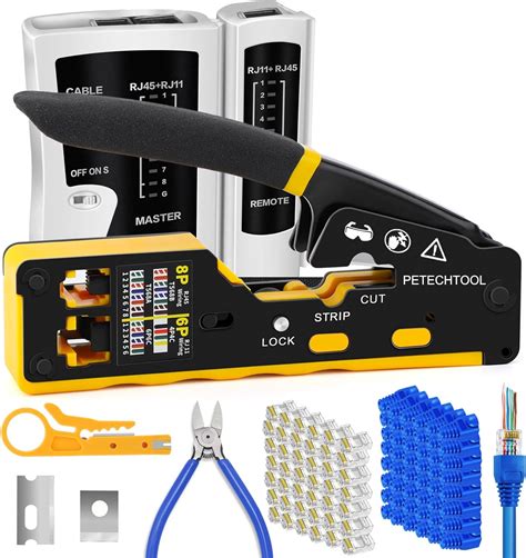 Petechtool Ultimate Rj Crimping Tool Kit Professional Grade Crimper