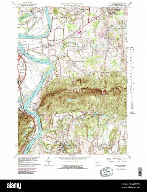 Massachusetts USGS Historical Topo Map MA Mt Holyoke 351127 1964 25000