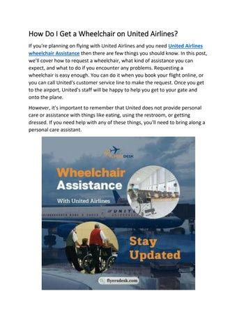 How Do I Request Wheelchair Assistance On United