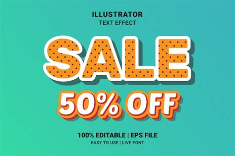 Premium Vector Sale Editable Text Effect