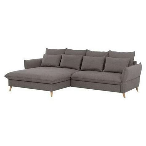 Livetastic Eckschlafsofa Hellbraun Textil Buche Vollmassiv