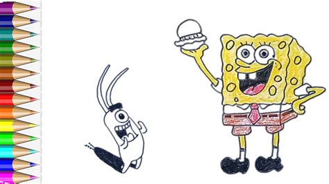 Mewarnai Sponsbob Dan Plankton Menggambar Melukis Dan Mewarnai YouTube