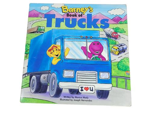 Barneys Book Of Trucks Barney Transportation Series P504 Etsy