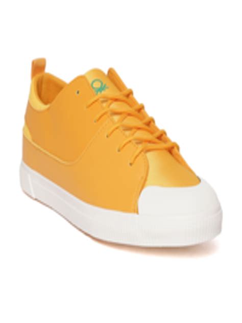 Buy United Colors Of Benetton Men Mustard Yellow Sneakers Casual Shoes For Men 7186248 Myntra