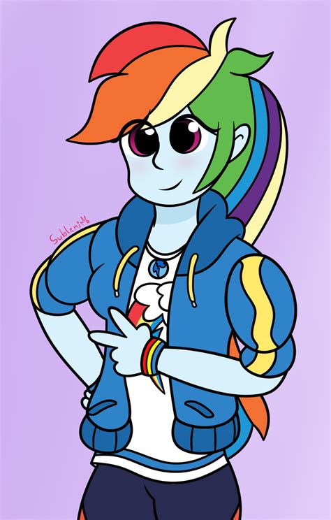 Human Rainbow Dash On Protect Rainbow Dash Deviantart