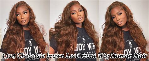 Miss Alle Chocolate Brown Lace Front Wig Human Hair 180